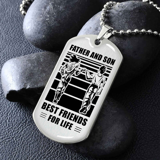 Viking Military Chain Silver Plated 18K Gold Plated Father And Son Best Friend For Life Gift For Your Son