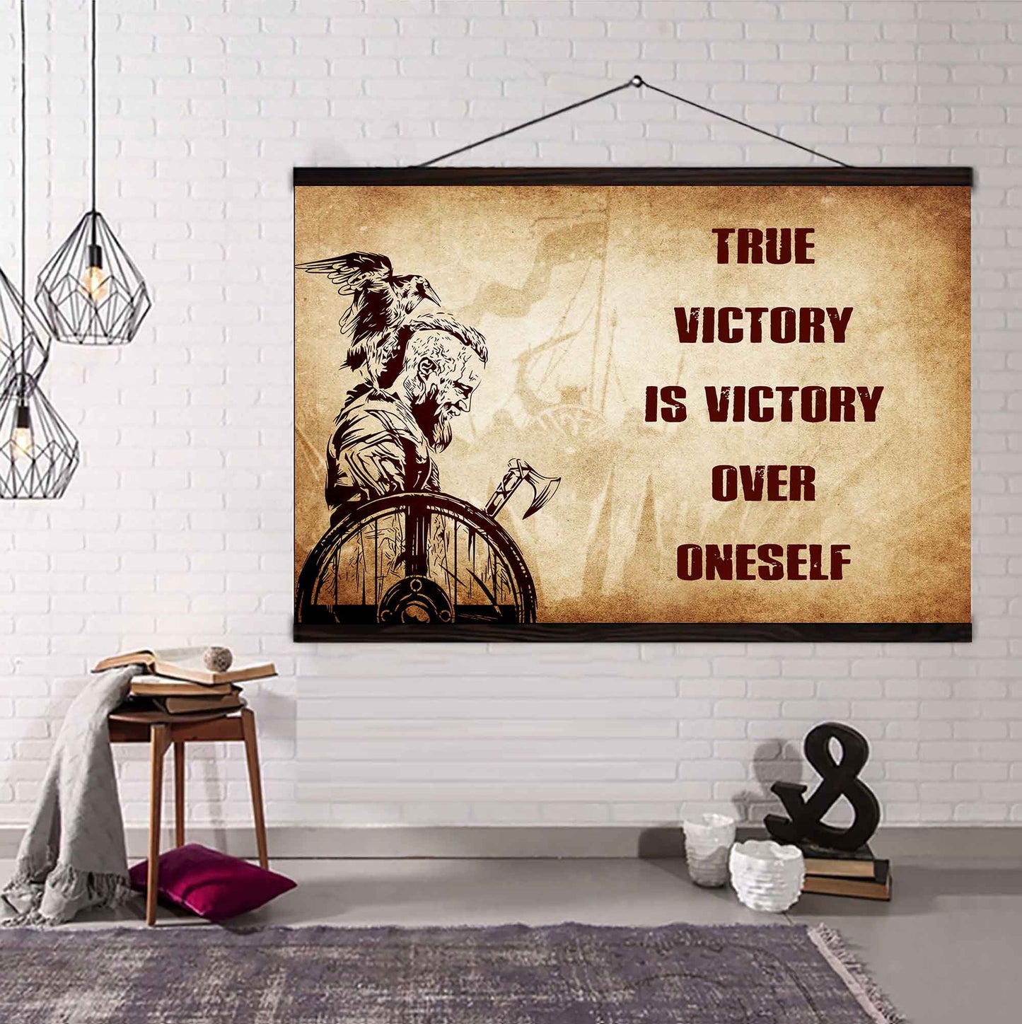 Knight Templar Poster Canvas True Victory Is Victory Over Oneself Gift For Your Friend
