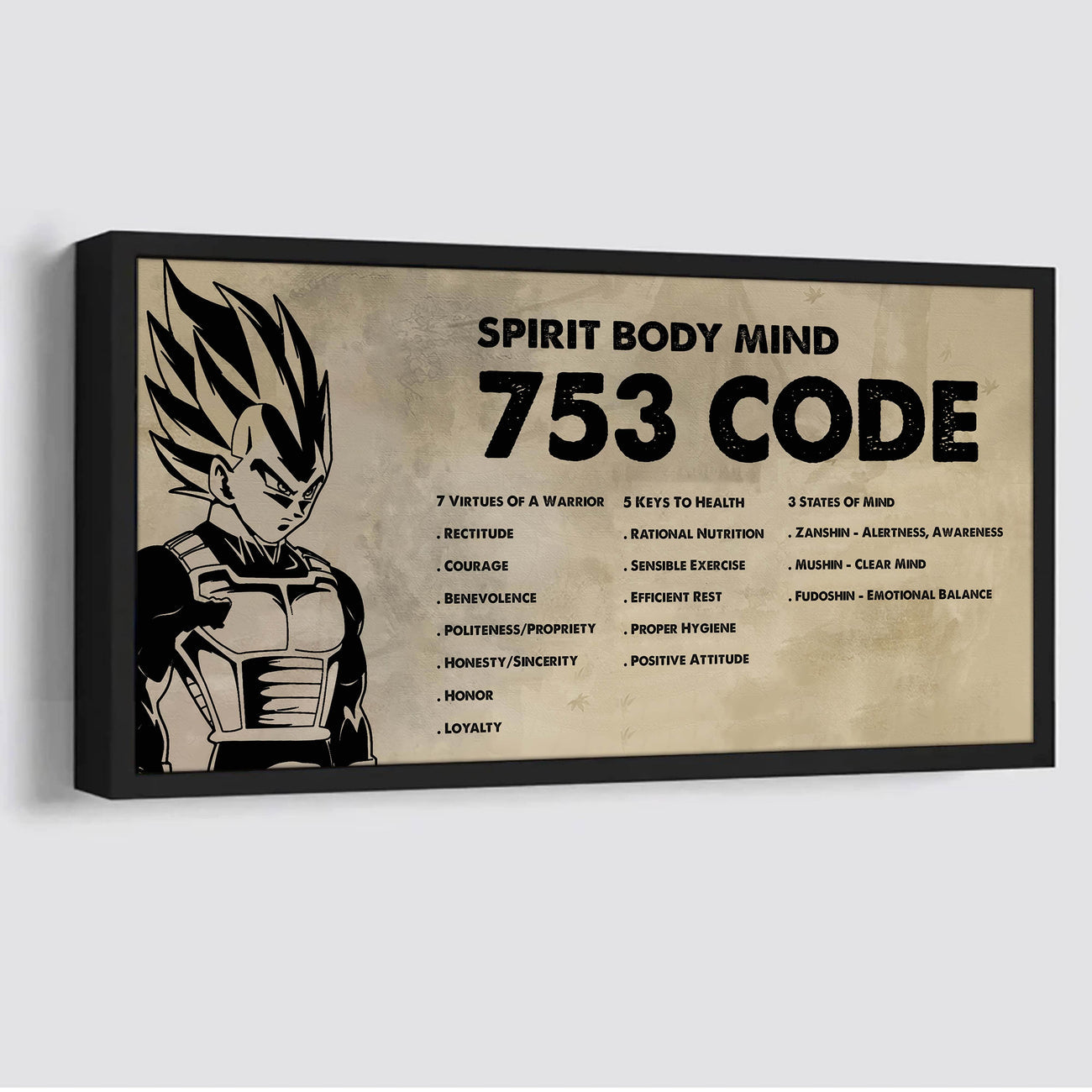 Knight Templar Poster Canvas 7 5 3 Code Motivation Quotes
