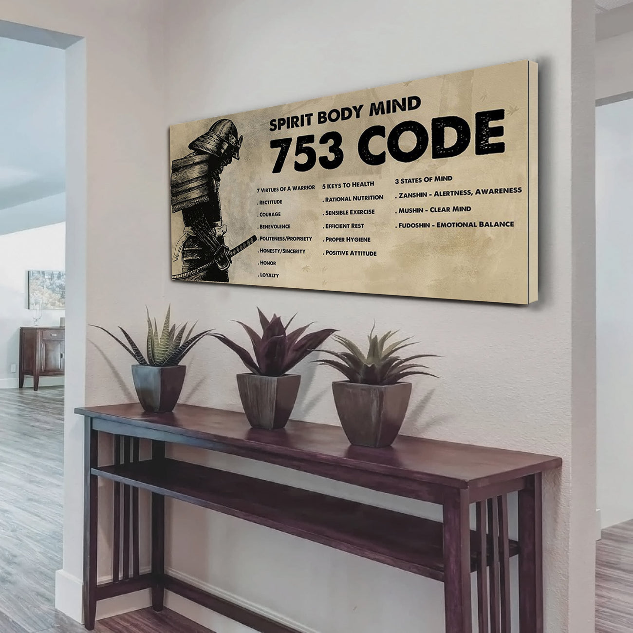 Knight Templar Poster Canvas 7 5 3 Code Motivation Quotes