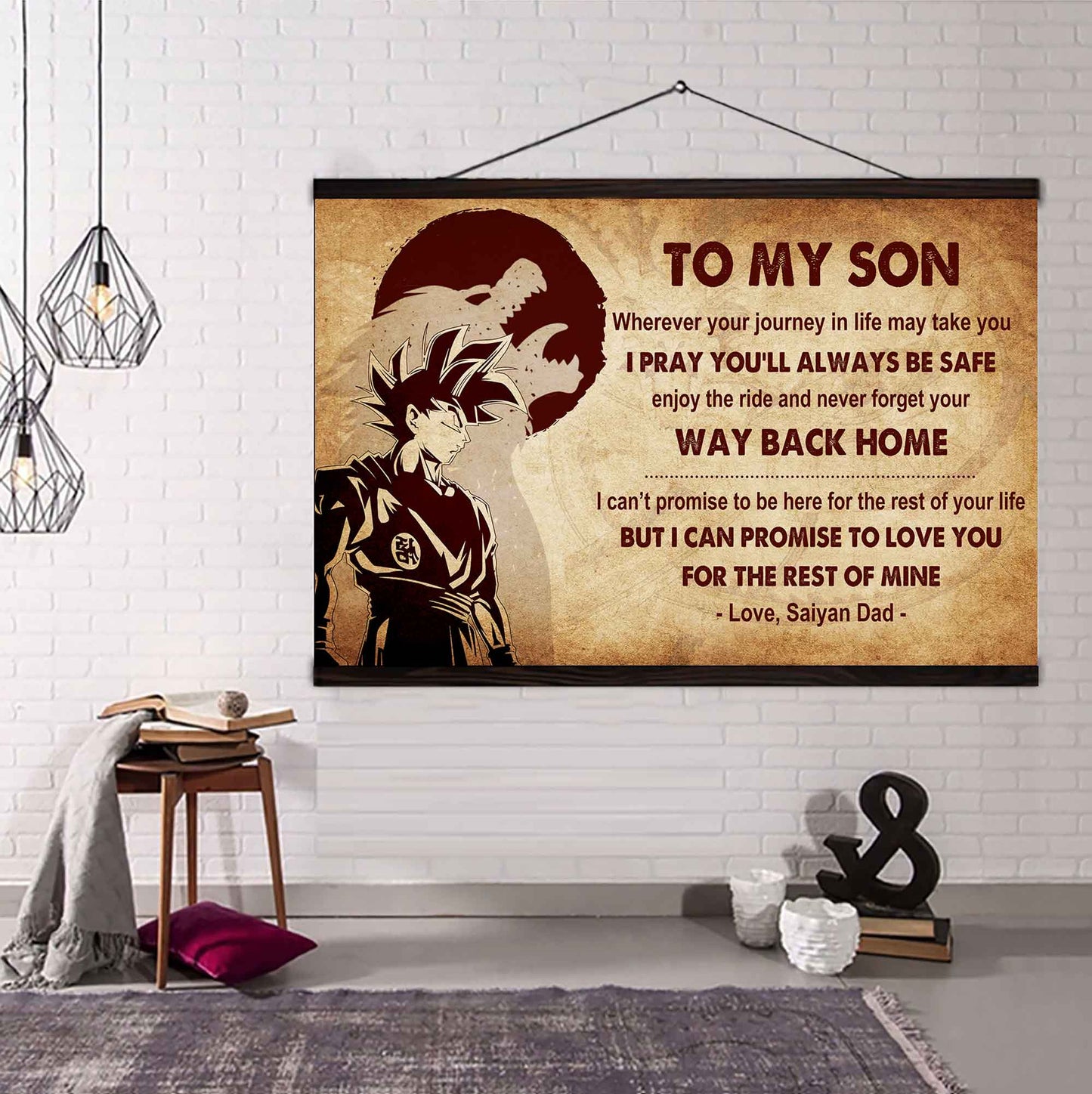 Spartan Poster Canvas Your Way Back Home From Dad To Son Gift For Your Son
