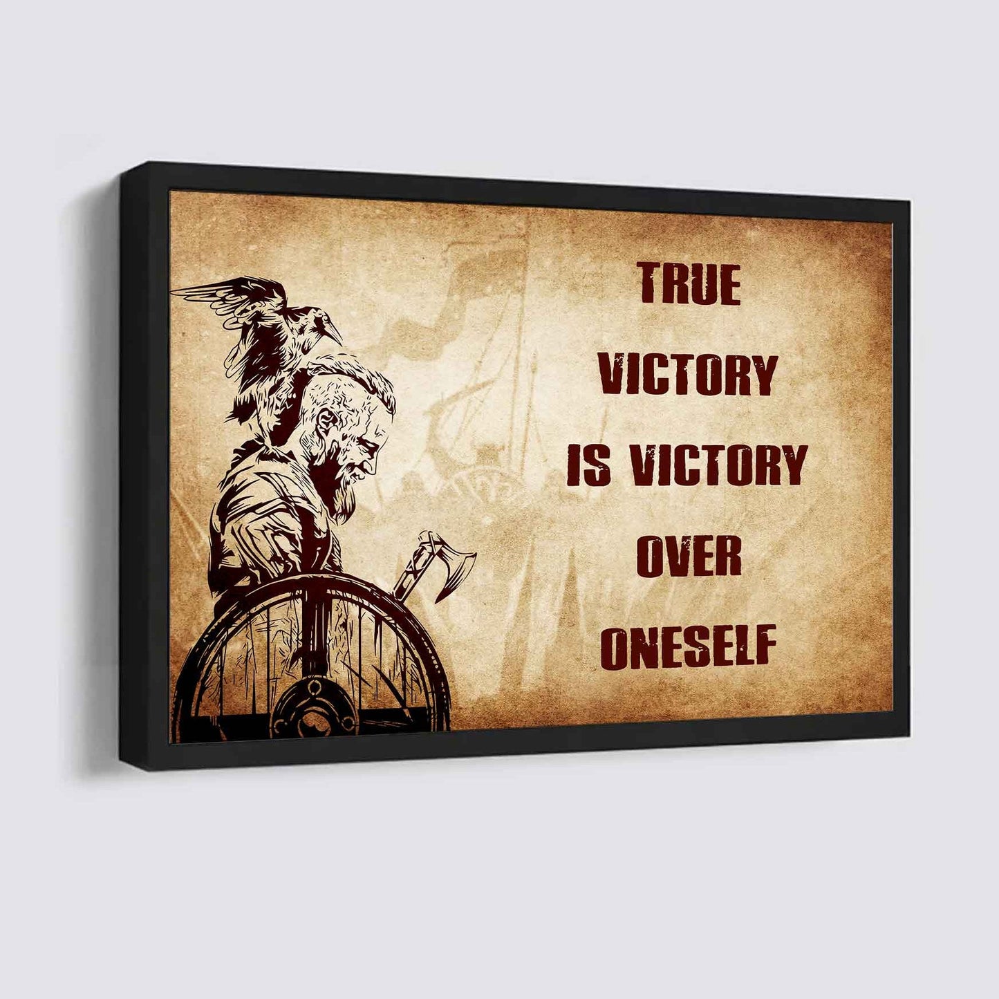 Knight Templar Poster Canvas True Victory Is Victory Over Oneself Gift For Your Friend