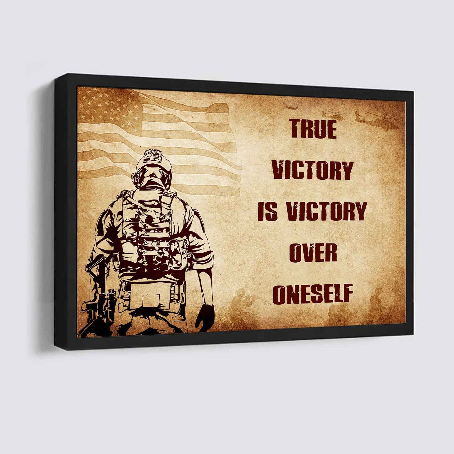 Knight Templar Poster Canvas True Victory Is Victory Over Oneself Gift For Your Friend