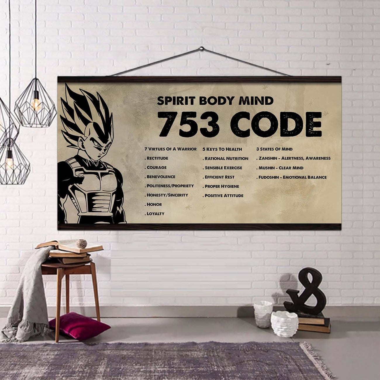 Knight Templar Poster Canvas 7 5 3 Code Motivation Quotes