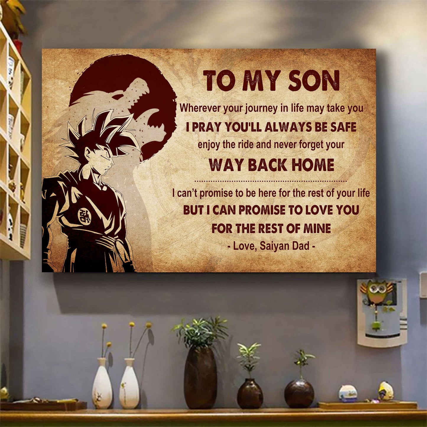 Spartan Poster Canvas Your Way Back Home From Dad To Son Gift For Your Son