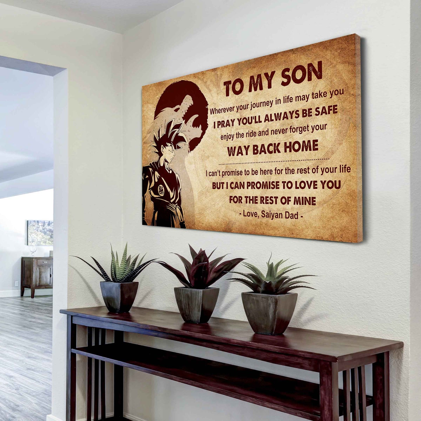 Spartan Poster Canvas Your Way Back Home From Dad To Son Gift For Your Son