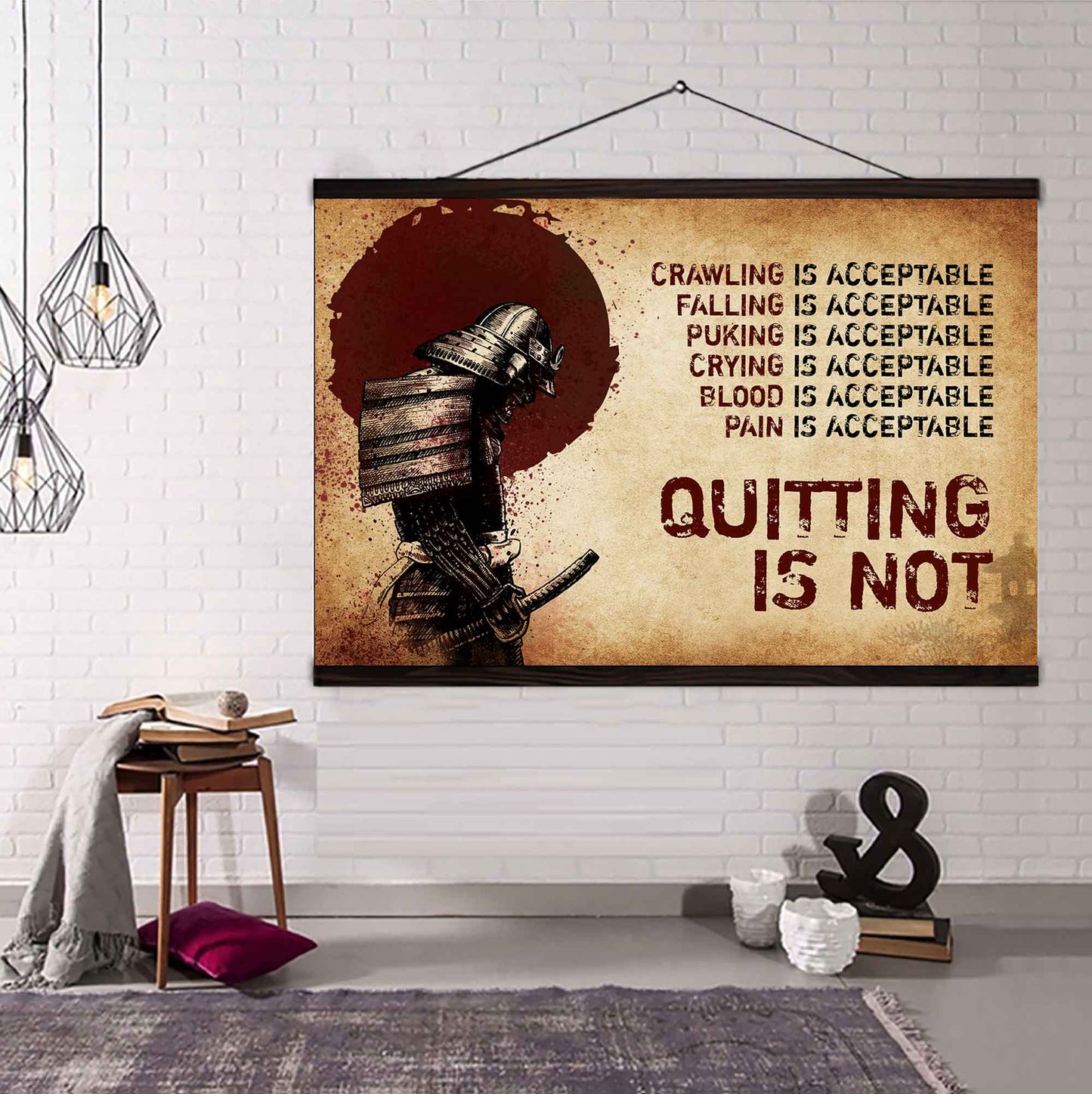 Spartan Poster Canvas Quiting Is Not Best Gifts Motivation Quotes