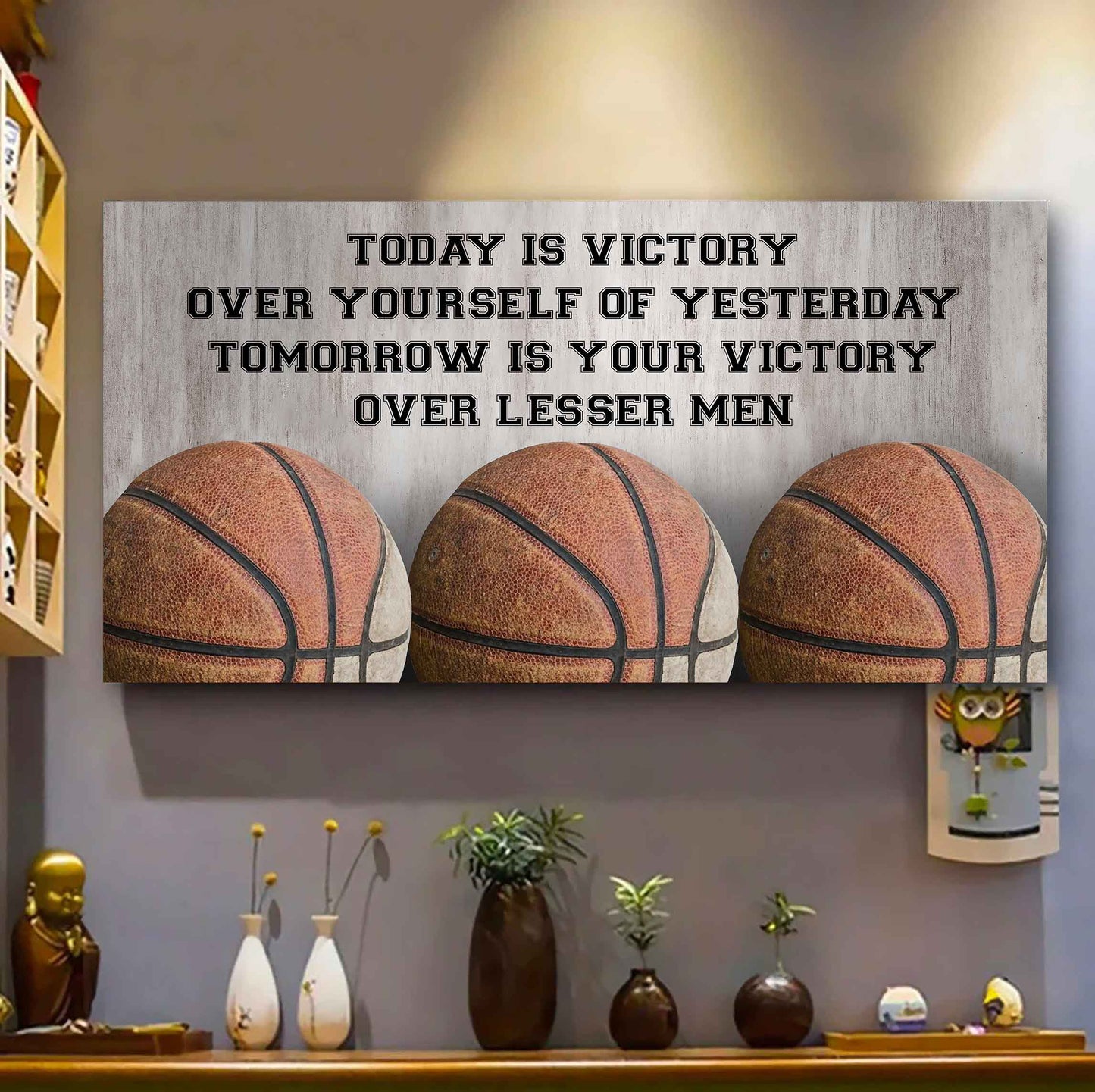 American Football Poster Canvas - Today Is Victory Over Yourself Over Yourself Of Yesterday Tomorrow Is Your Victory Over Lesser Men