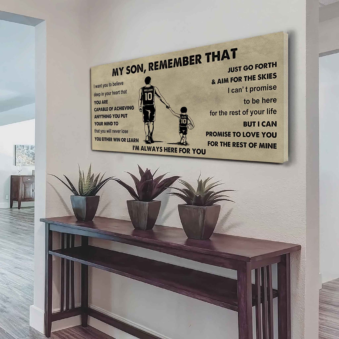 Personalized Sport Poster Canvas - My Son Remember That You Will Never Lose You Either Win Or Learn