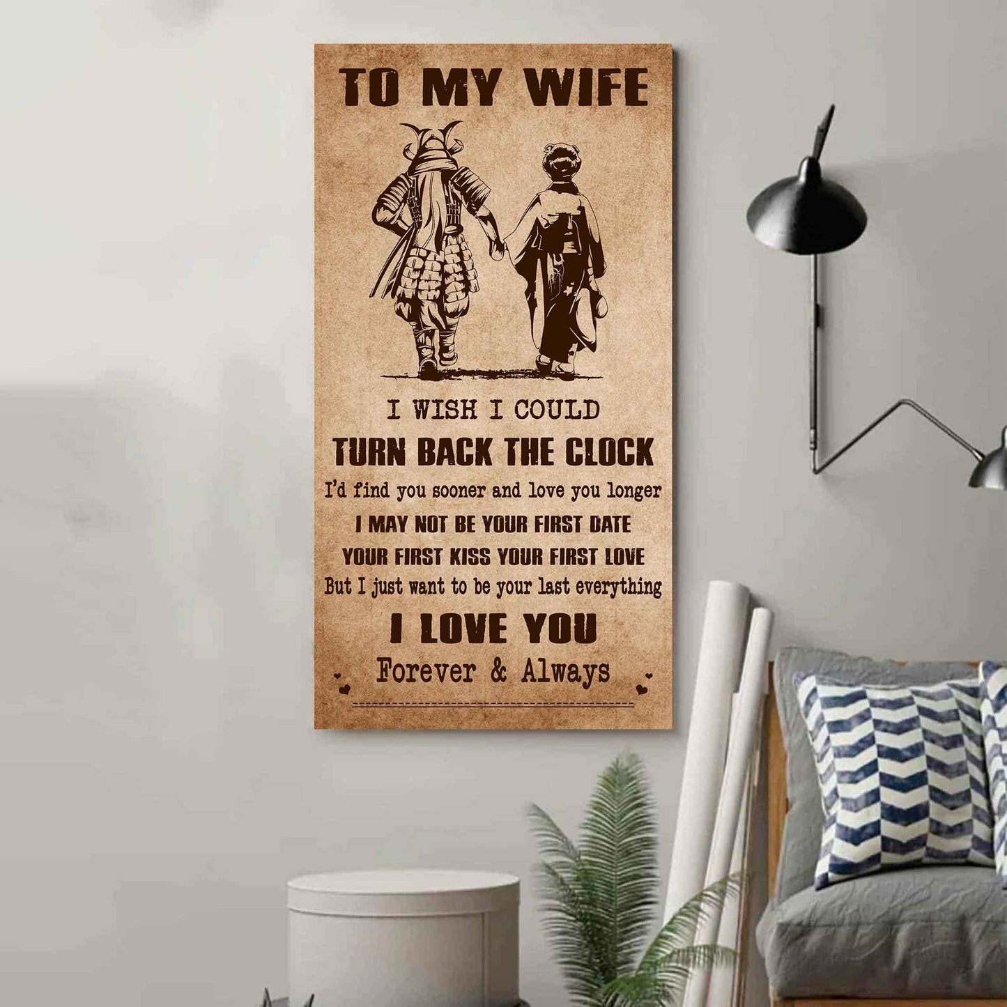 Family Poster Canvas To My Wife I Wish I Could Turn Back The Clock - I Love You Forever And Always Gift For Your Wife