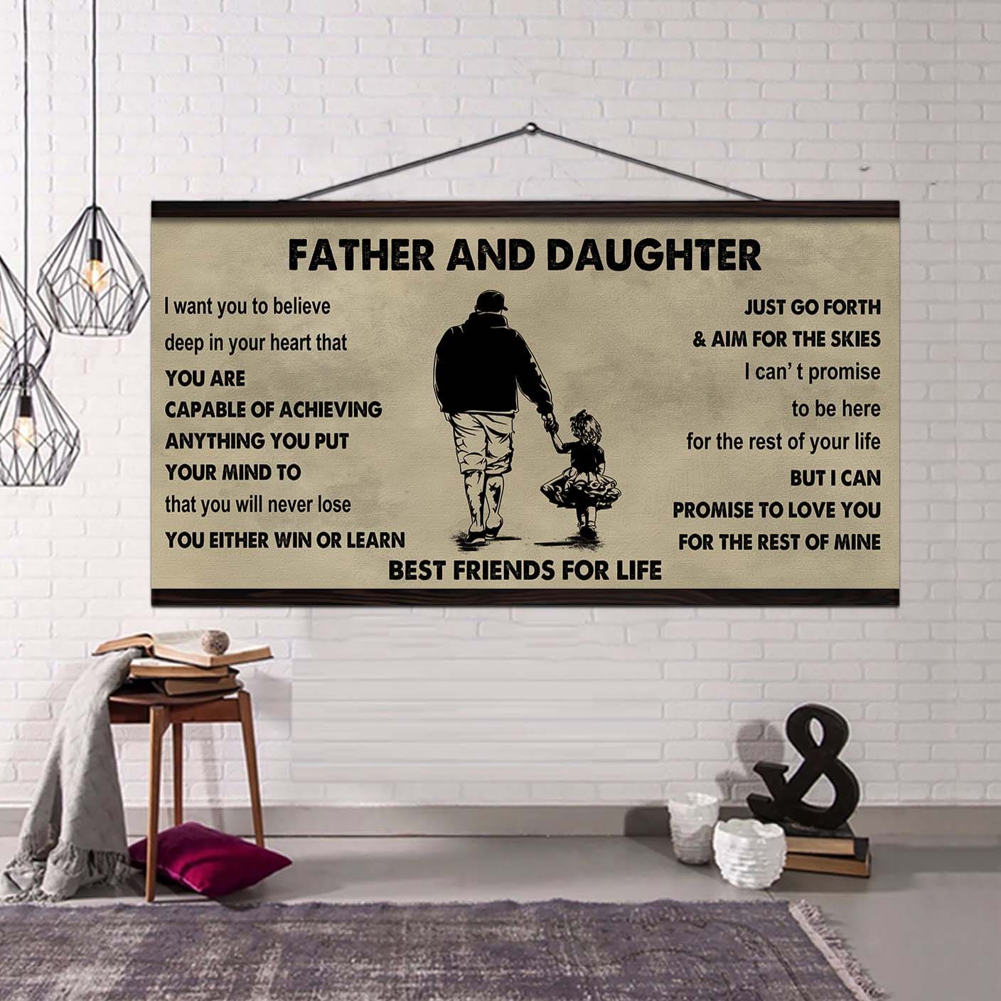 Knight Templar Father And Daughter Best Friends For Life - Ver 2 Never Forget Your Way Back Home Poster Canvas Gift For Son From Father