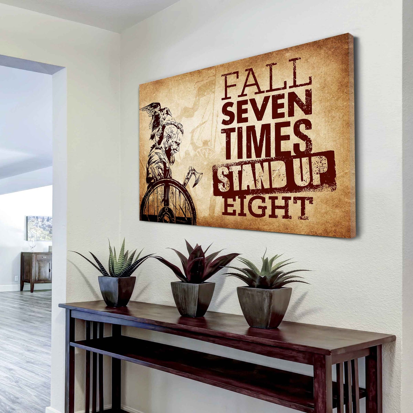 Knight Templar Poster Canvas Fall Down Seven Times Stand Up Eight