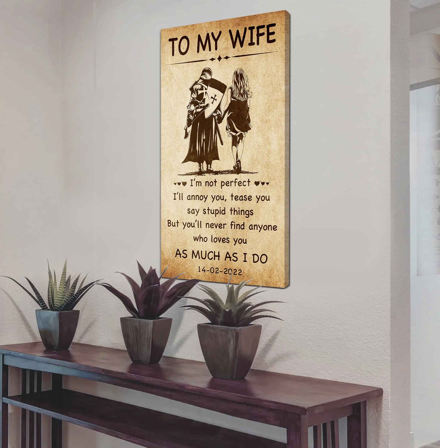 Biker Poster Canvas To My Wife - I Am Not Perfect