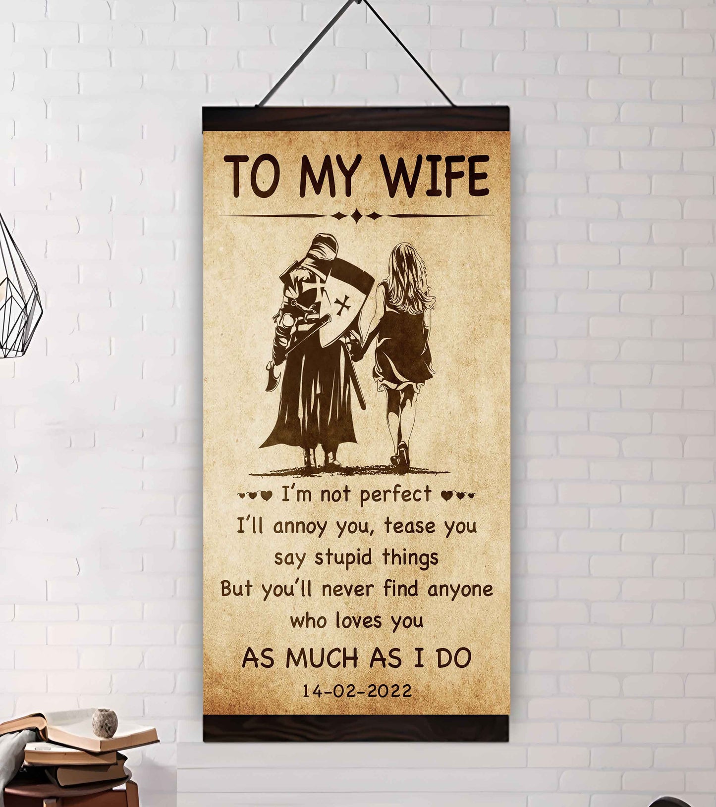 Biker Poster Canvas To My Wife - I Am Not Perfect