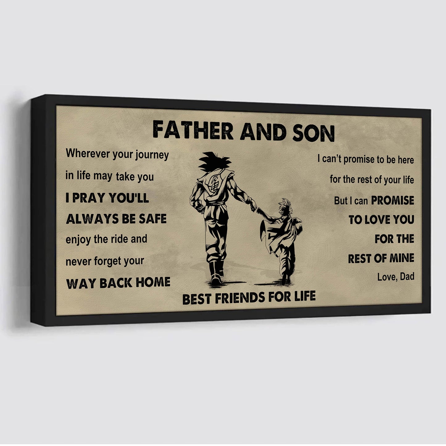 Knight Templar Father And Daughter Best Friends For Life - Ver 2 Never Forget Your Way Back Home Poster Canvas Gift For Son From Father