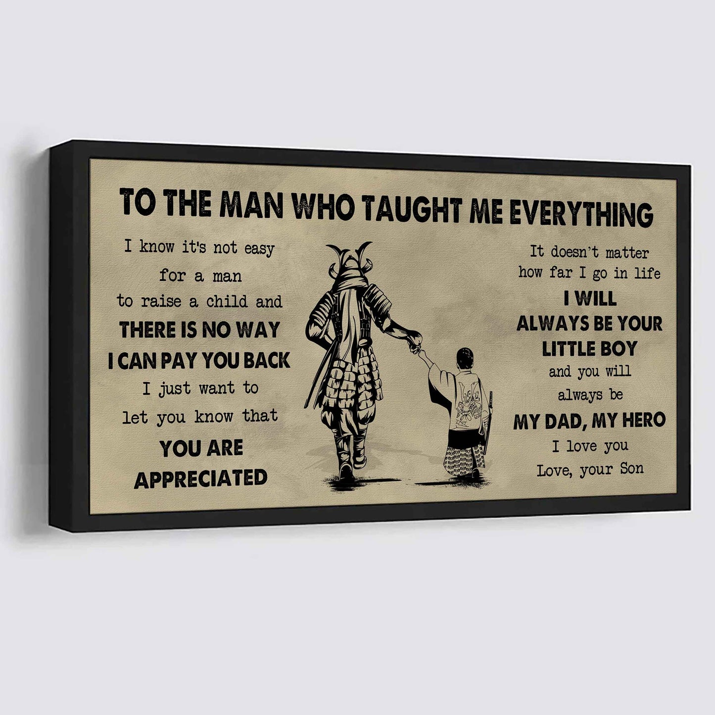 Sport-Family To The Man Who Taught Me Everything - You Will Always Be My Hero Poster Canvas Gift For Father - Photo Upload