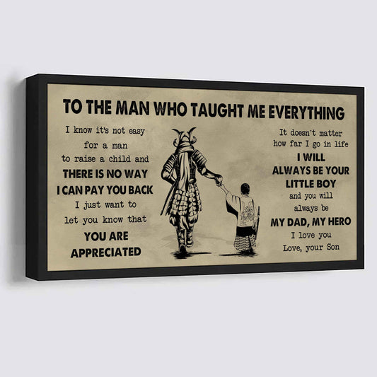 Sport-Family To The Man Who Taught Me Everything - You Will Always Be My Hero Poster Canvas Gift For Father - Photo Upload