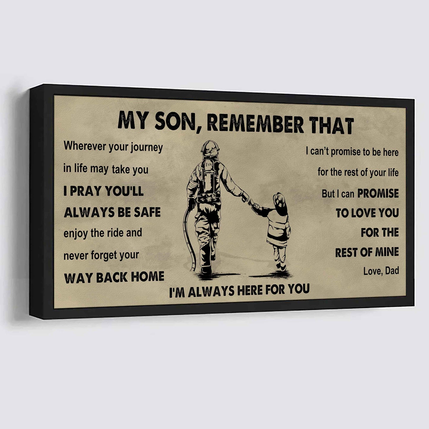 Personalized Sport Poster Canvas - My Son Remember That Never Forget Your Way Back Home