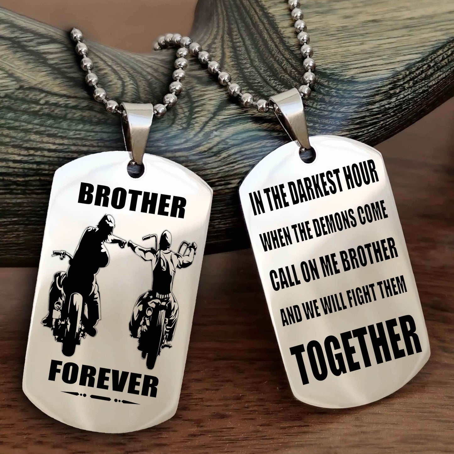 Knight Templar Personalized Double Sided Dog Tag For My Brother - Call On Me Brother And We Will Fight Them Together Gift For Your Friend