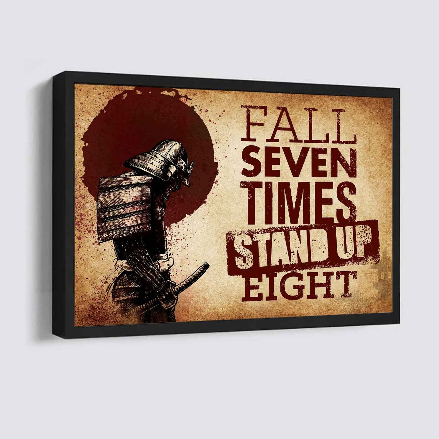 Knight Templar Poster Canvas Fall Down Seven Times Stand Up Eight
