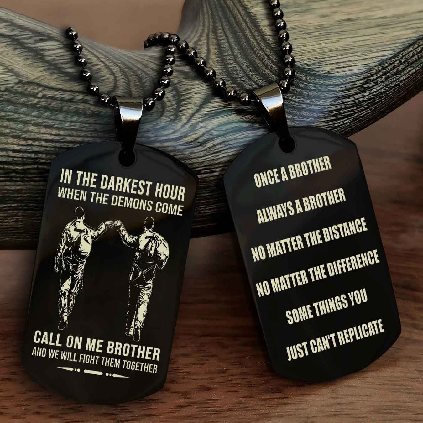 Knight Templar Customizable engraved dog tag double sided gift from brother Once A Brother Always A Brother