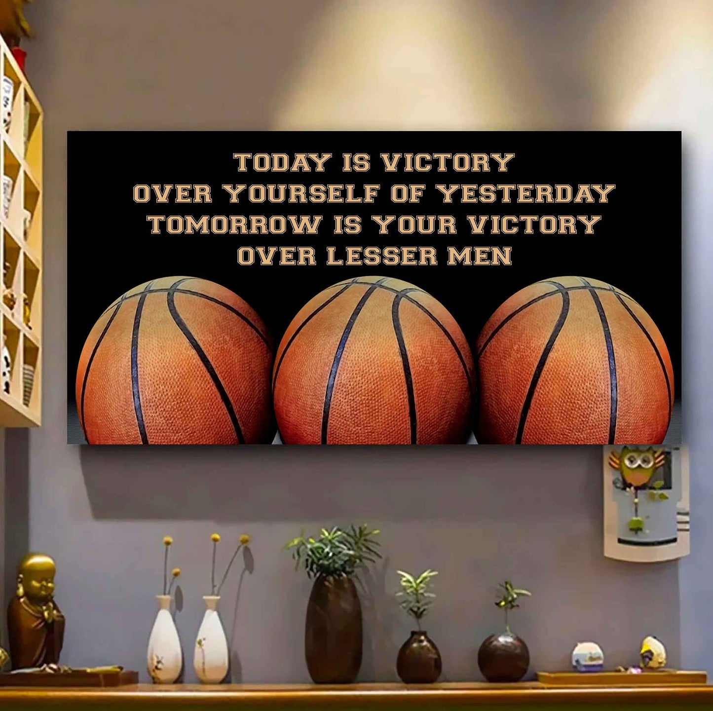 American Football Poster Canvas - Today Is Victory Over Yourself Over Yourself Of Yesterday Tomorrow Is Your Victory Over Lesser Men