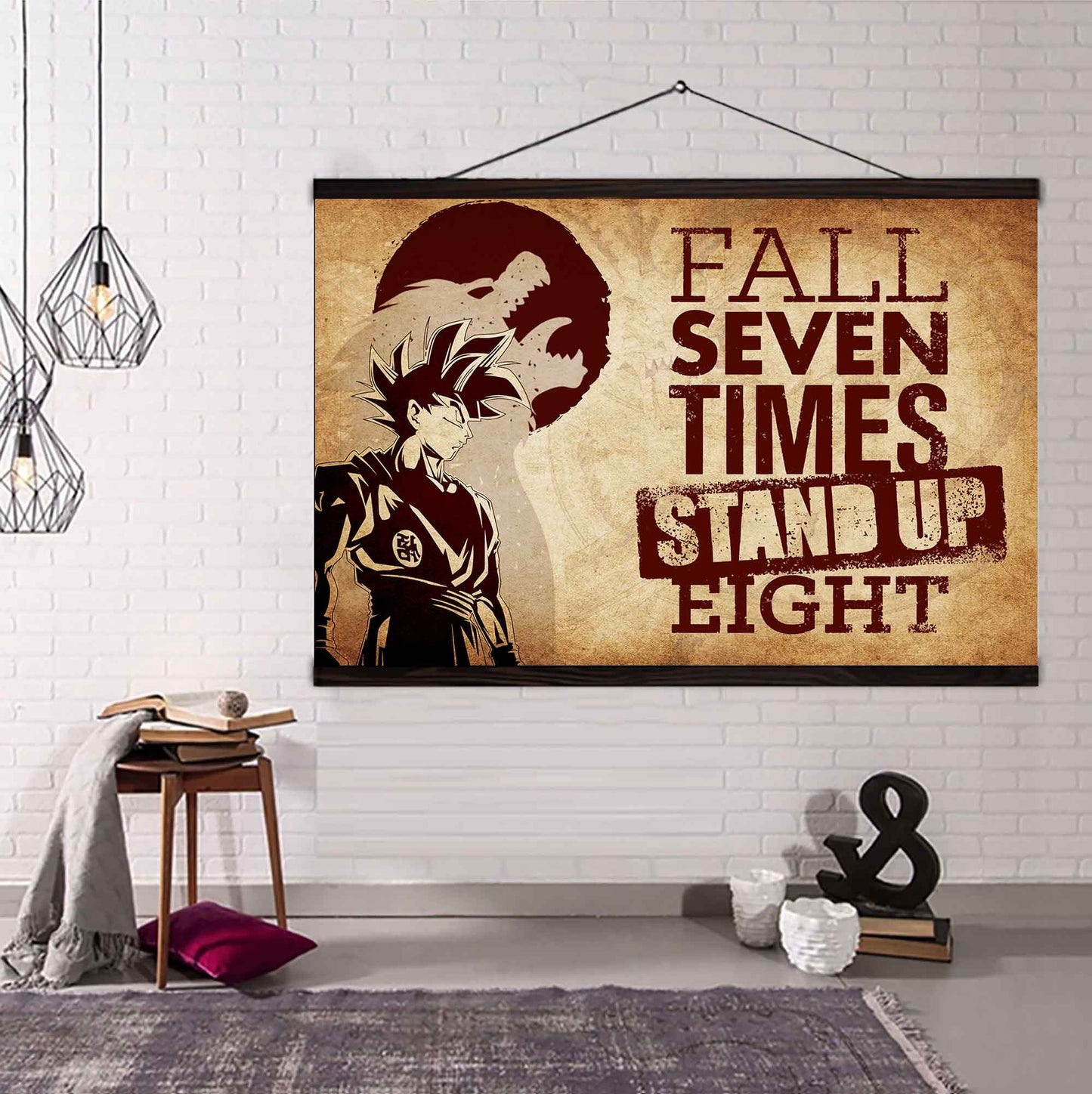 Knight Templar Poster Canvas Fall Down Seven Times Stand Up Eight