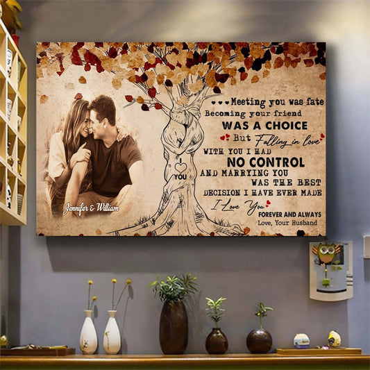 Valentines gifts-Poster canvas-Custom Image- Husband to Wife- When we get to the end of our lives together