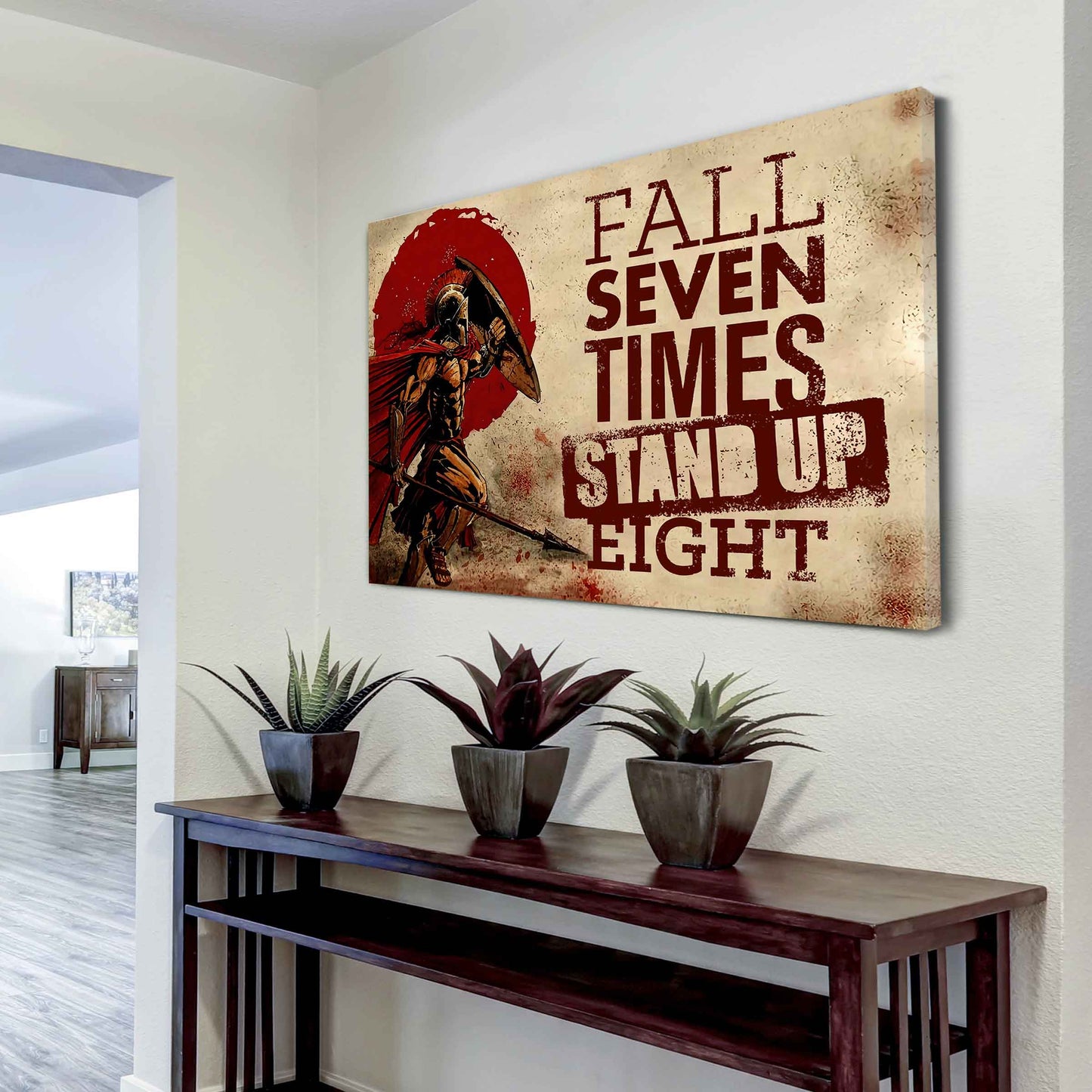 Knight Templar Poster Canvas Fall Down Seven Times Stand Up Eight