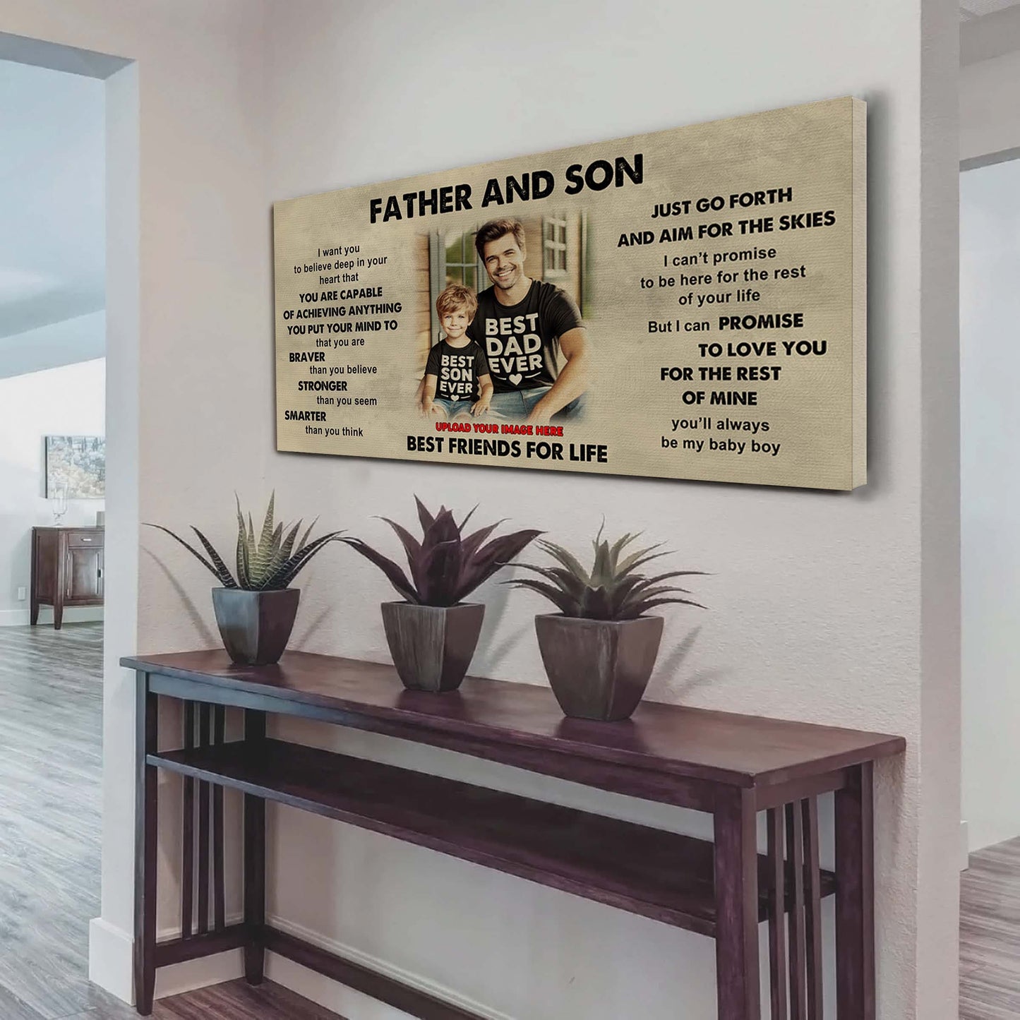Vikings Father And Son Best Friends For Life - That You Are Braver Than You Believe Poster Canvas Gift For Son From Father