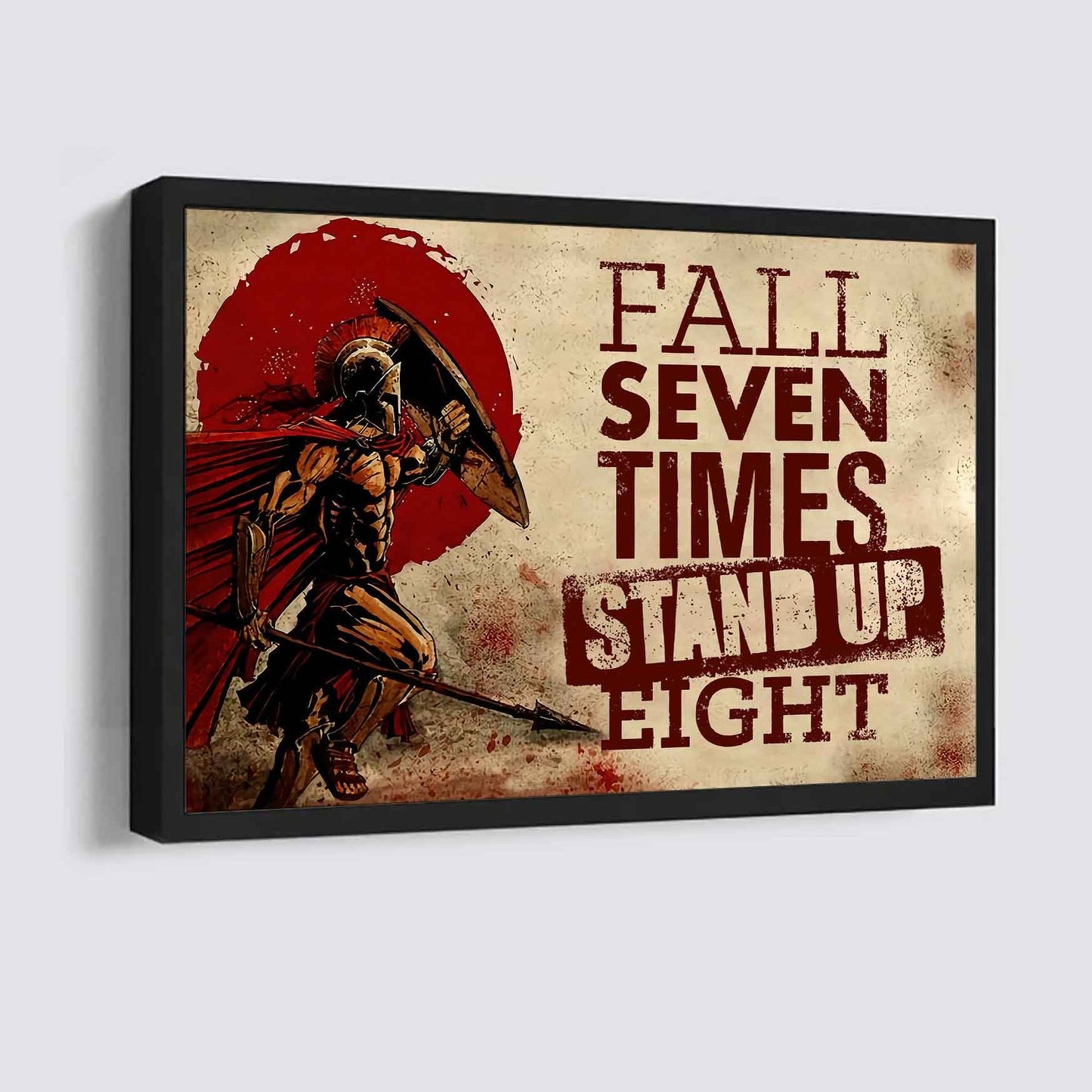 Knight Templar Poster Canvas Fall Down Seven Times Stand Up Eight