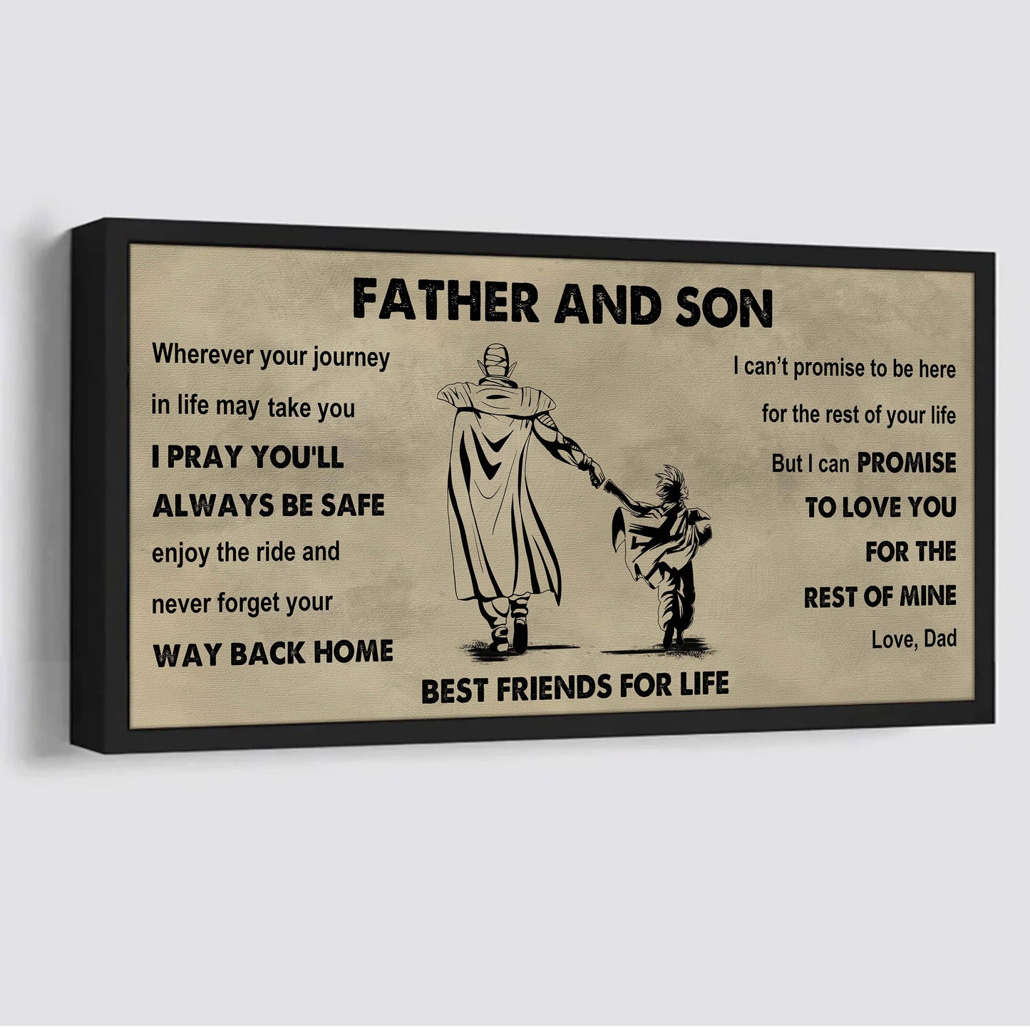 Knight Templar Father And Daughter Best Friends For Life - Ver 2 Never Forget Your Way Back Home Poster Canvas Gift For Son From Father