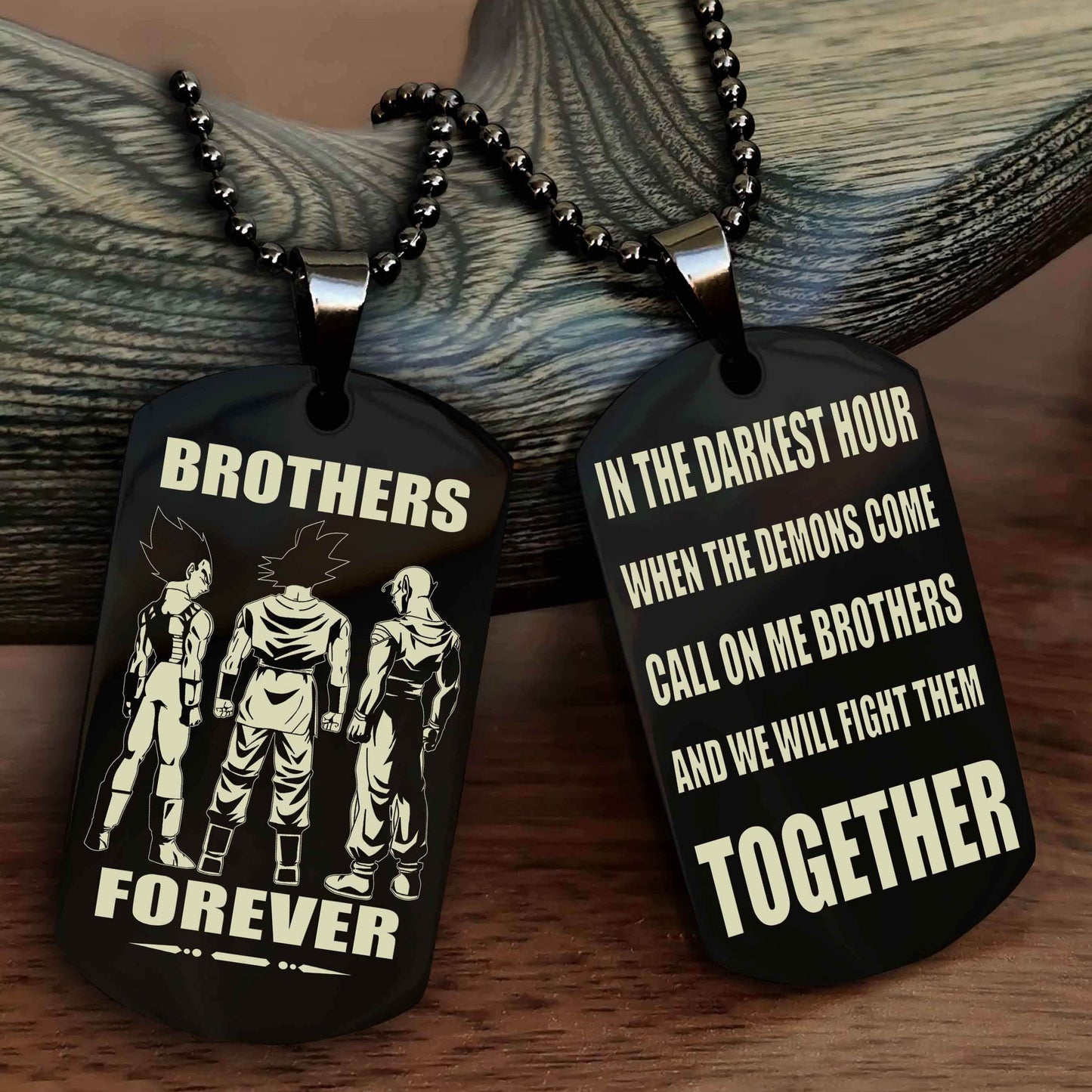 Knight Templar Personalized Double Sided Dog Tag For My Brother - Call On Me Brother And We Will Fight Them Together Gift For Your Friend