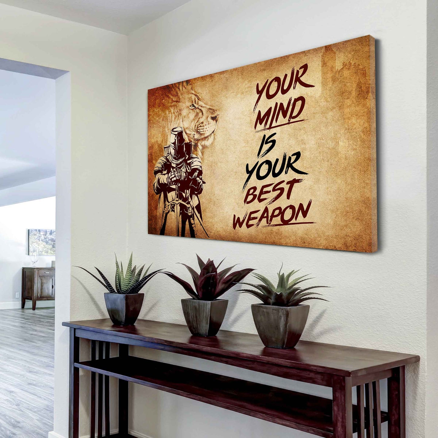 Knight Templar Poster Canvas Your Mind Is Your Best Weapon Best Gift (Copy)