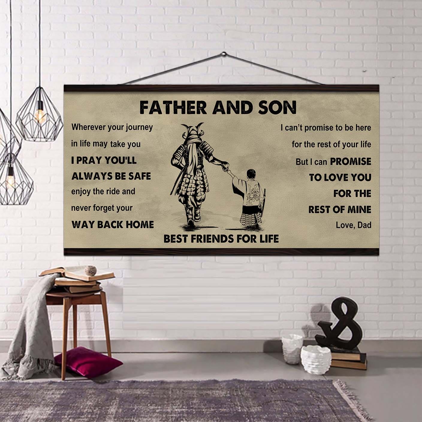 Knight Templar Father And Daughter Best Friends For Life - Ver 2 Never Forget Your Way Back Home Poster Canvas Gift For Son From Father