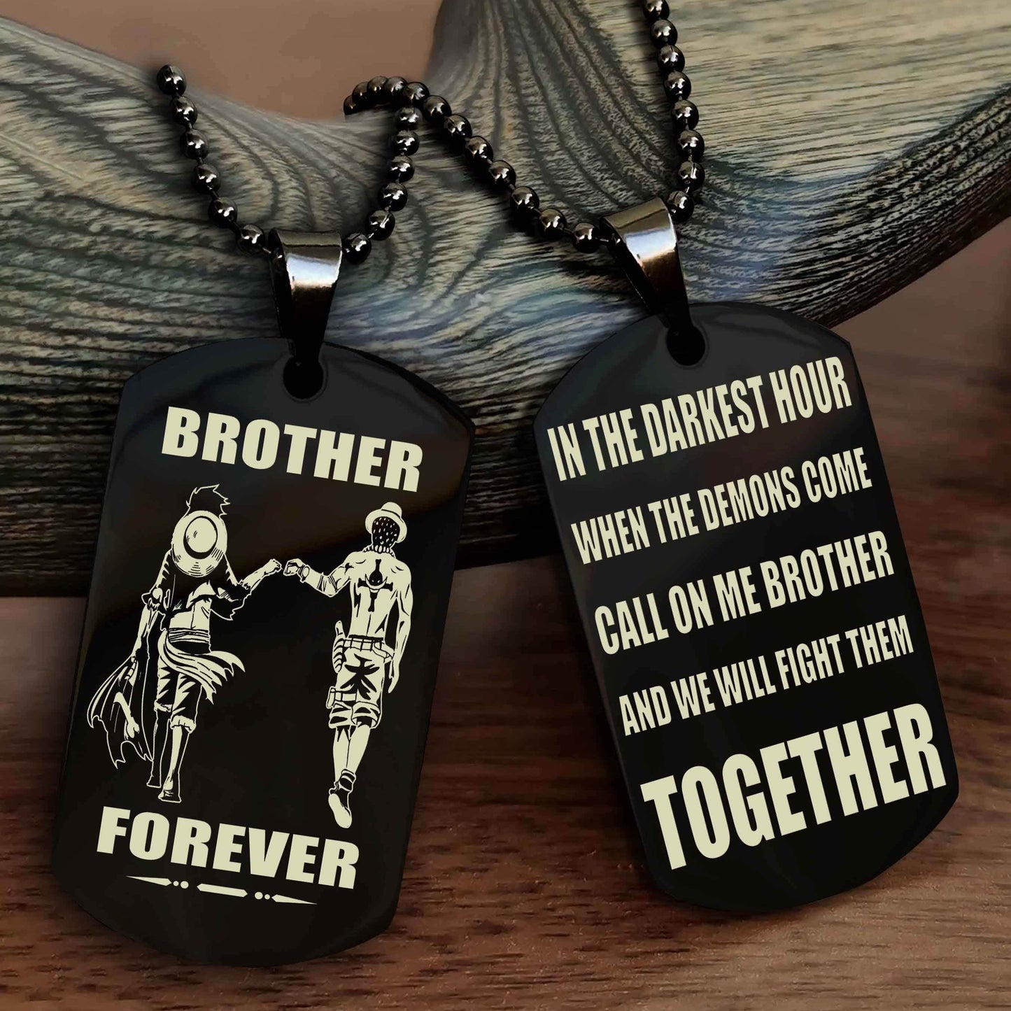 Knight Templar Personalized Double Sided Dog Tag For My Brother - Call On Me Brother And We Will Fight Them Together Gift For Your Friend