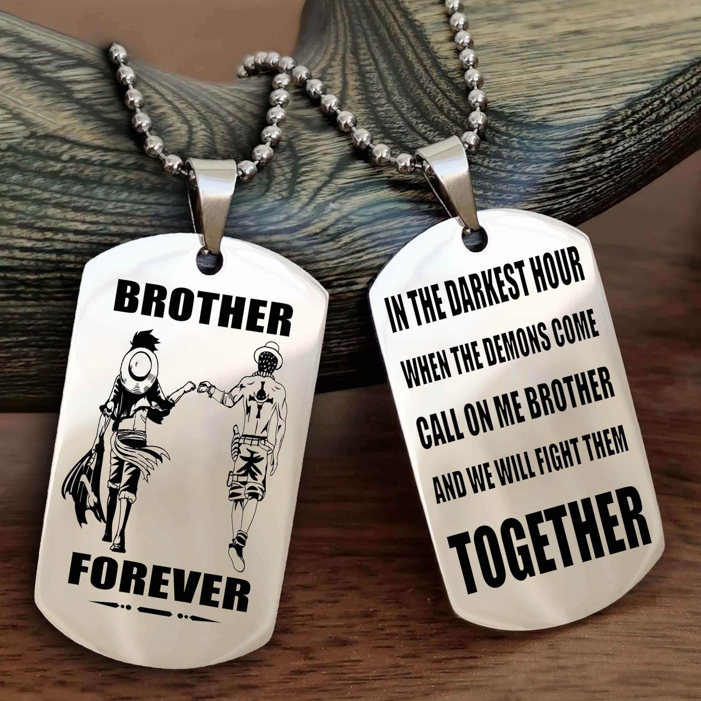 Knight Templar Personalized Double Sided Dog Tag For My Brother - Call On Me Brother And We Will Fight Them Together Gift For Your Friend