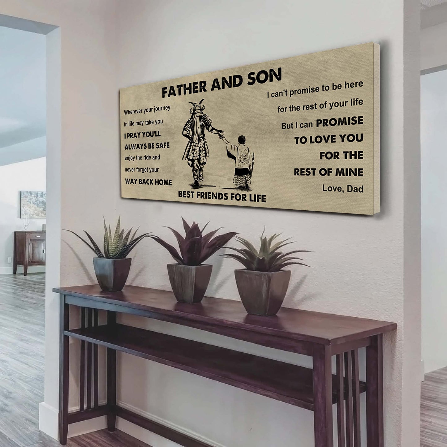 Knight Templar Father And Daughter Best Friends For Life - Ver 2 Never Forget Your Way Back Home Poster Canvas Gift For Son From Father