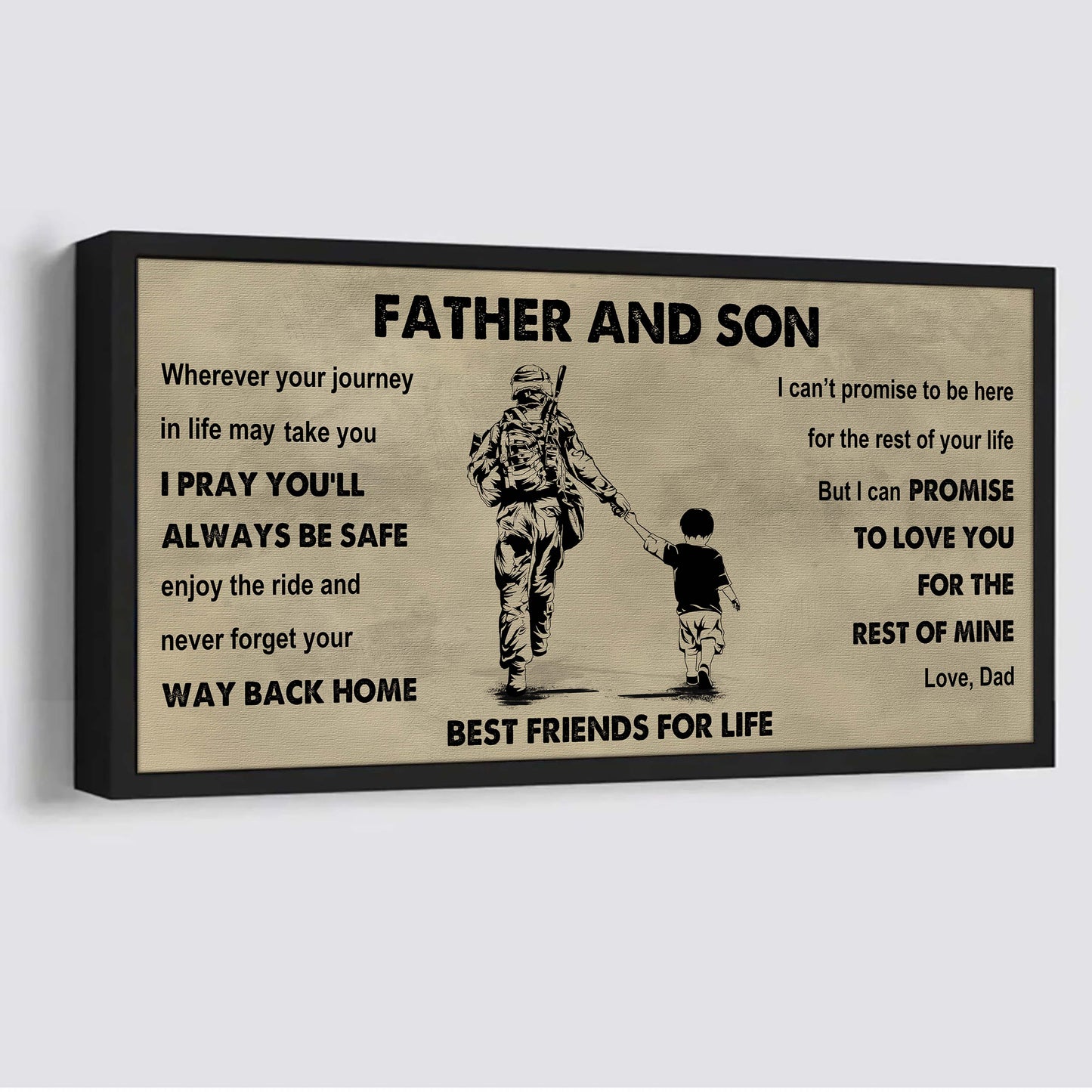 Knight Templar Father And Daughter Best Friends For Life - Ver 2 Never Forget Your Way Back Home Poster Canvas Gift For Son From Father