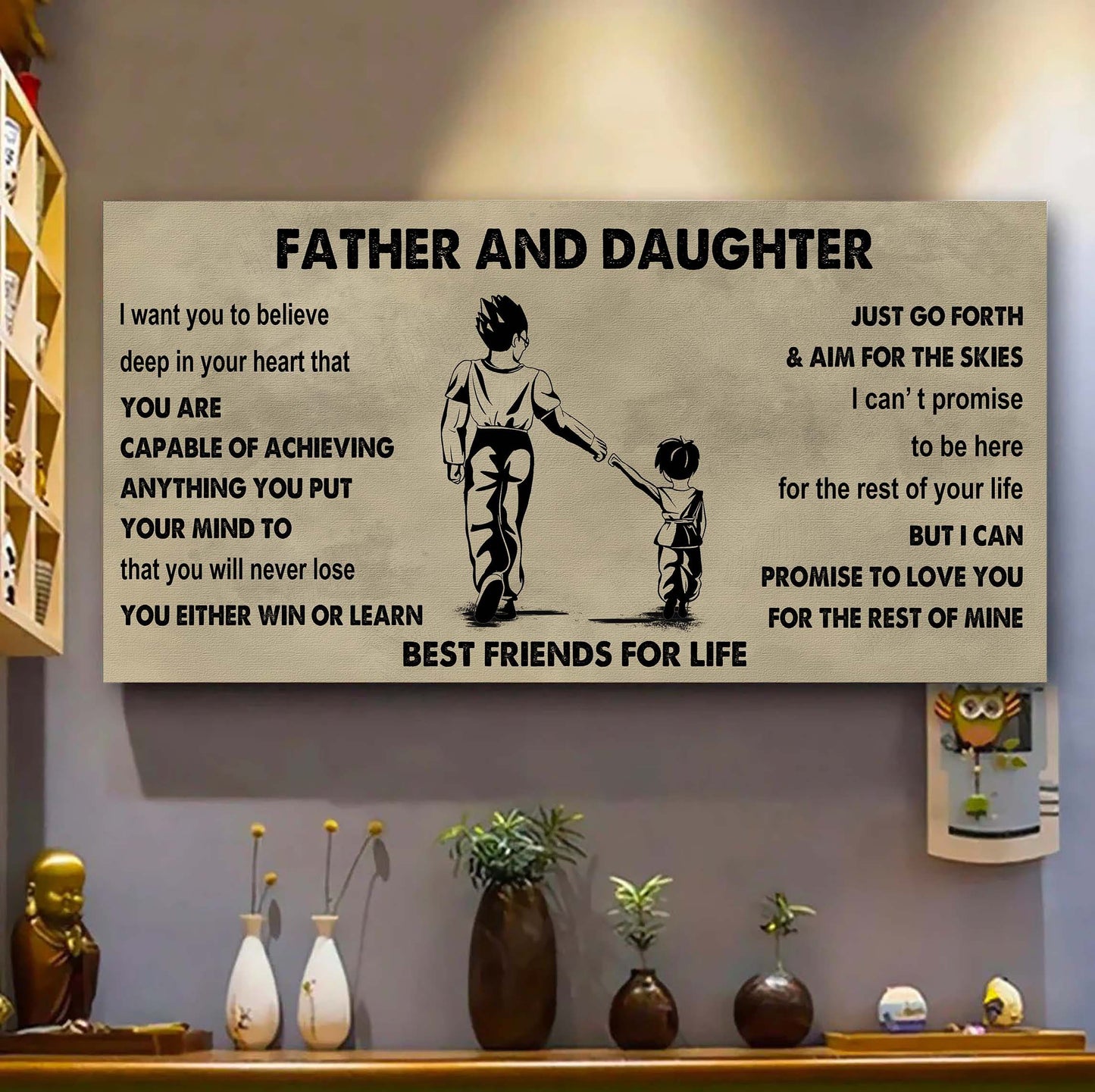 Knight Templar Father And Daughter Best Friends For Life - Ver 2 Never Forget Your Way Back Home Poster Canvas Gift For Son From Father
