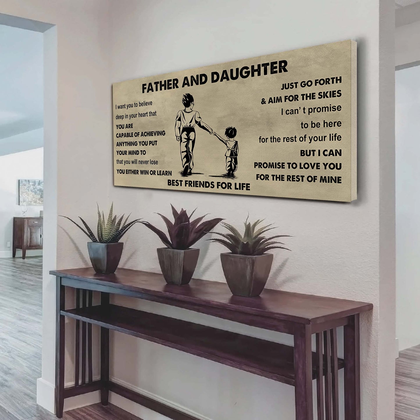 Knight Templar Father And Daughter Best Friends For Life - Ver 2 Never Forget Your Way Back Home Poster Canvas Gift For Son From Father