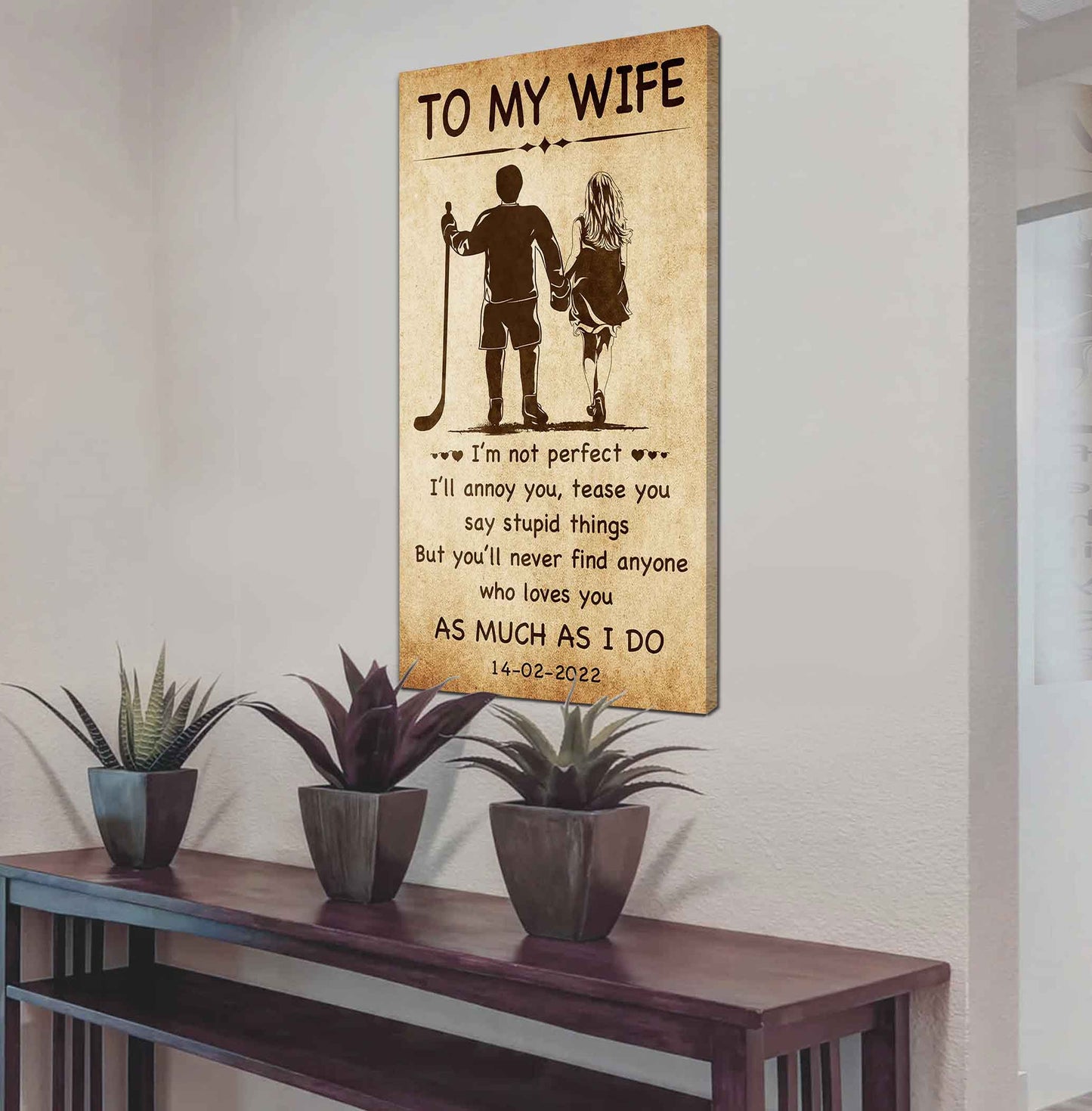 Biker Poster Canvas To My Wife - I Am Not Perfect