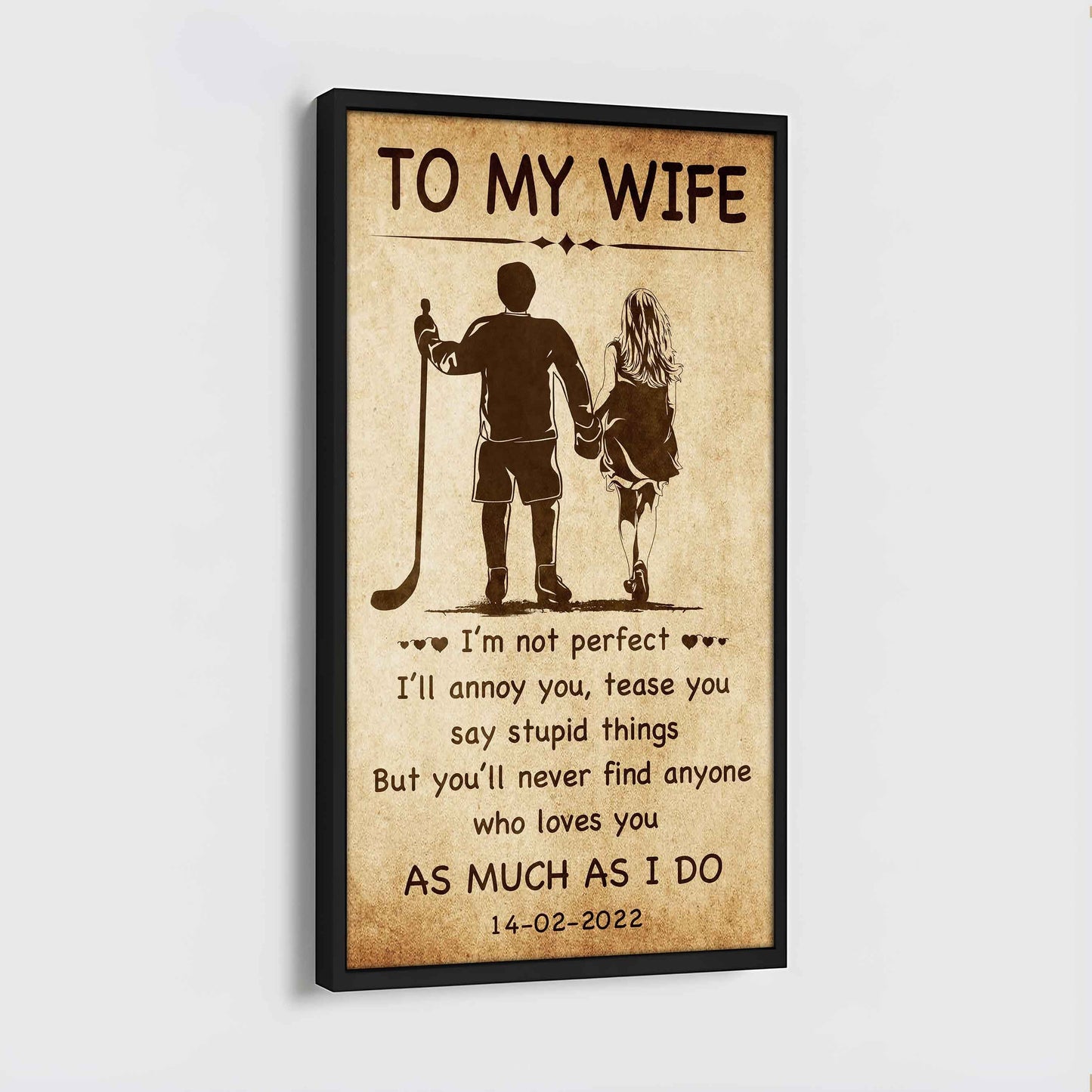 Biker Poster Canvas To My Wife - I Am Not Perfect