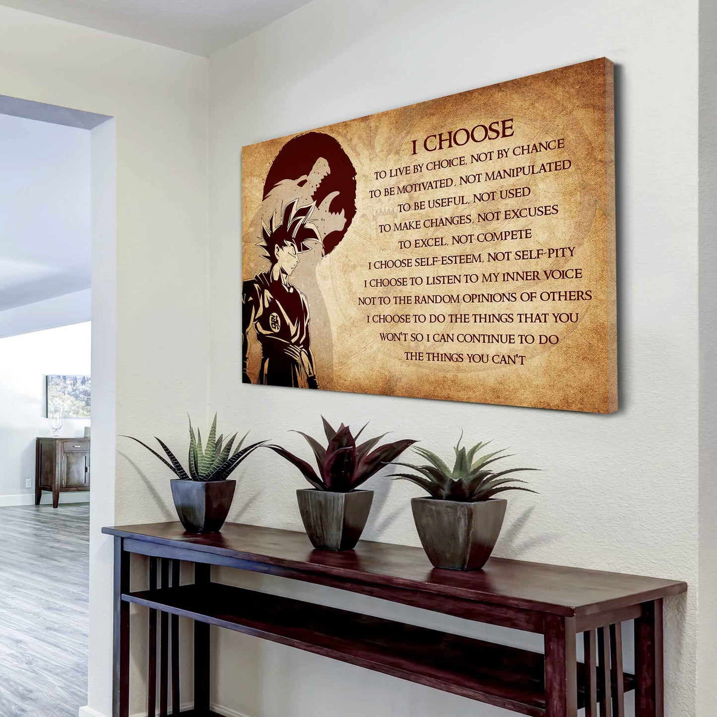 Spartan Poster Canvas I Choose To Live By Choice Best Gift With Motivation Quotes