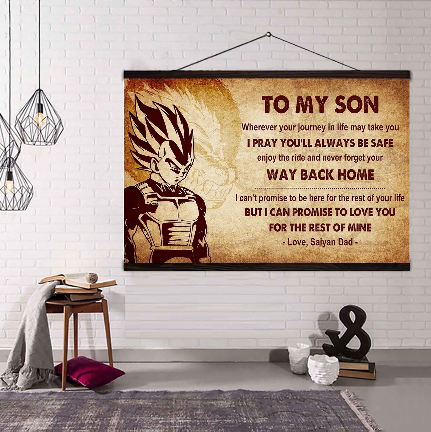 Spartan Poster Canvas Your Way Back Home From Dad To Son Gift For Your Son