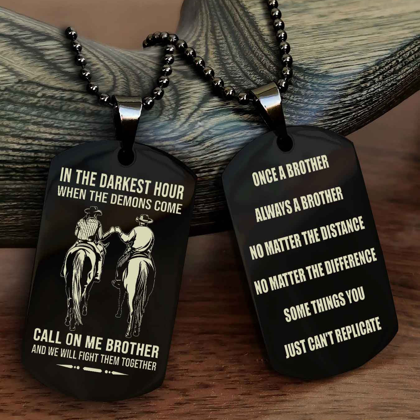 Knight Templar Customizable engraved dog tag double sided gift from brother Once A Brother Always A Brother