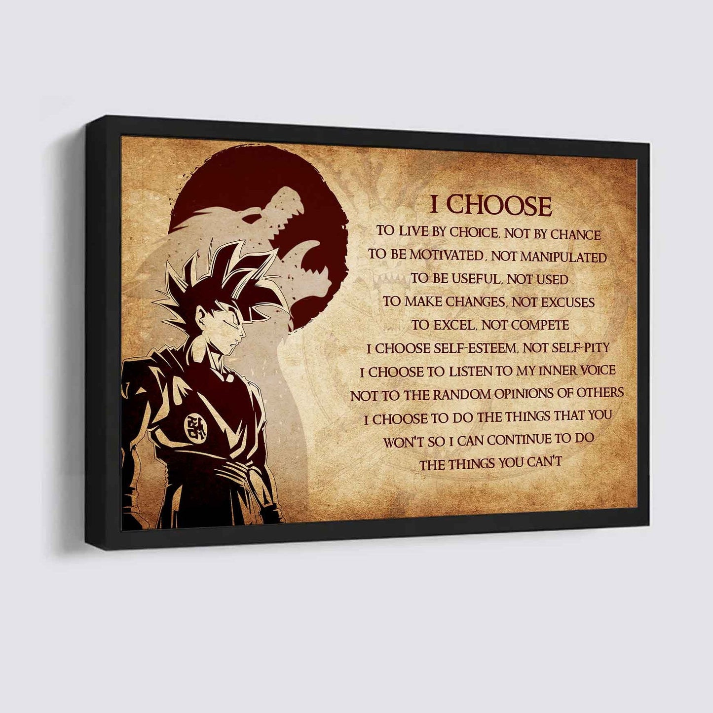 Spartan Poster Canvas I Choose To Live By Choice Best Gift With Motivation Quotes