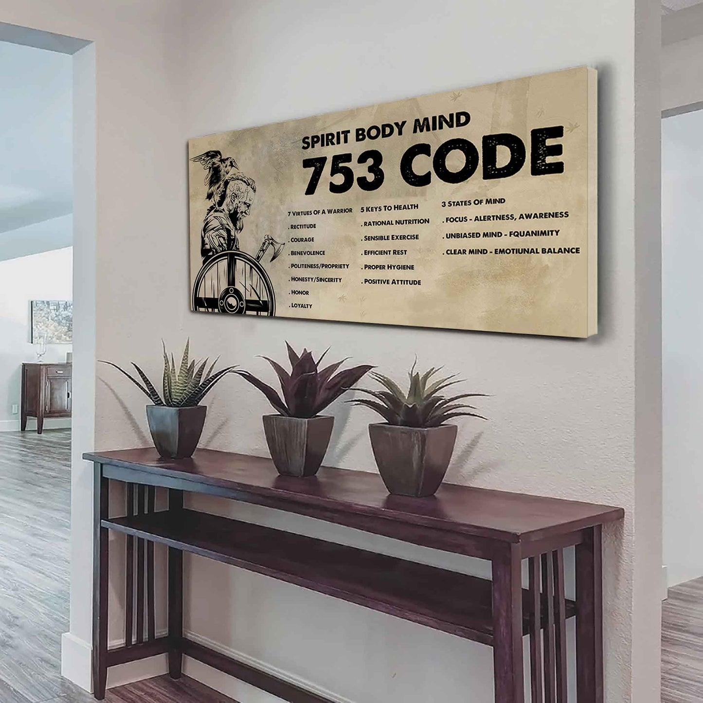 Knight Templar Poster Canvas 7 5 3 Code Motivation Quotes