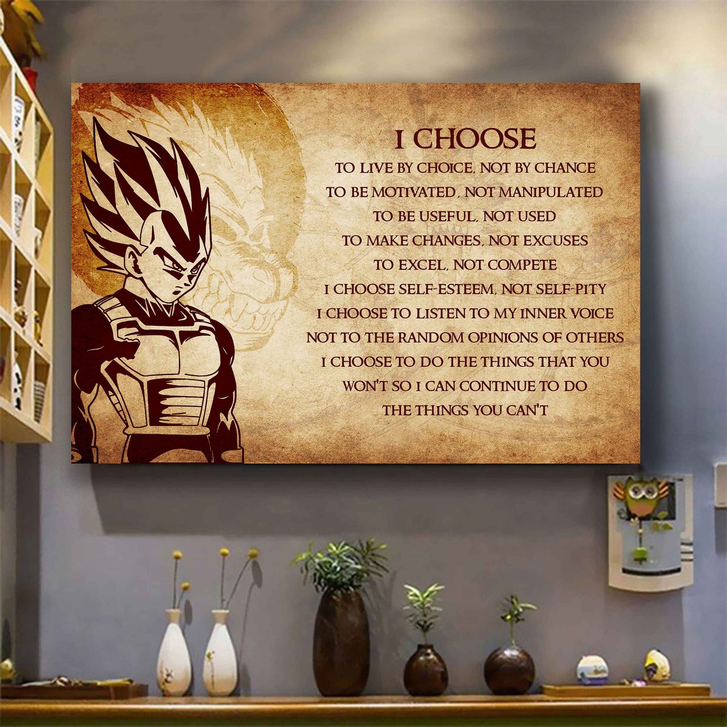 Spartan Poster Canvas I Choose To Live By Choice Best Gift With Motivation Quotes