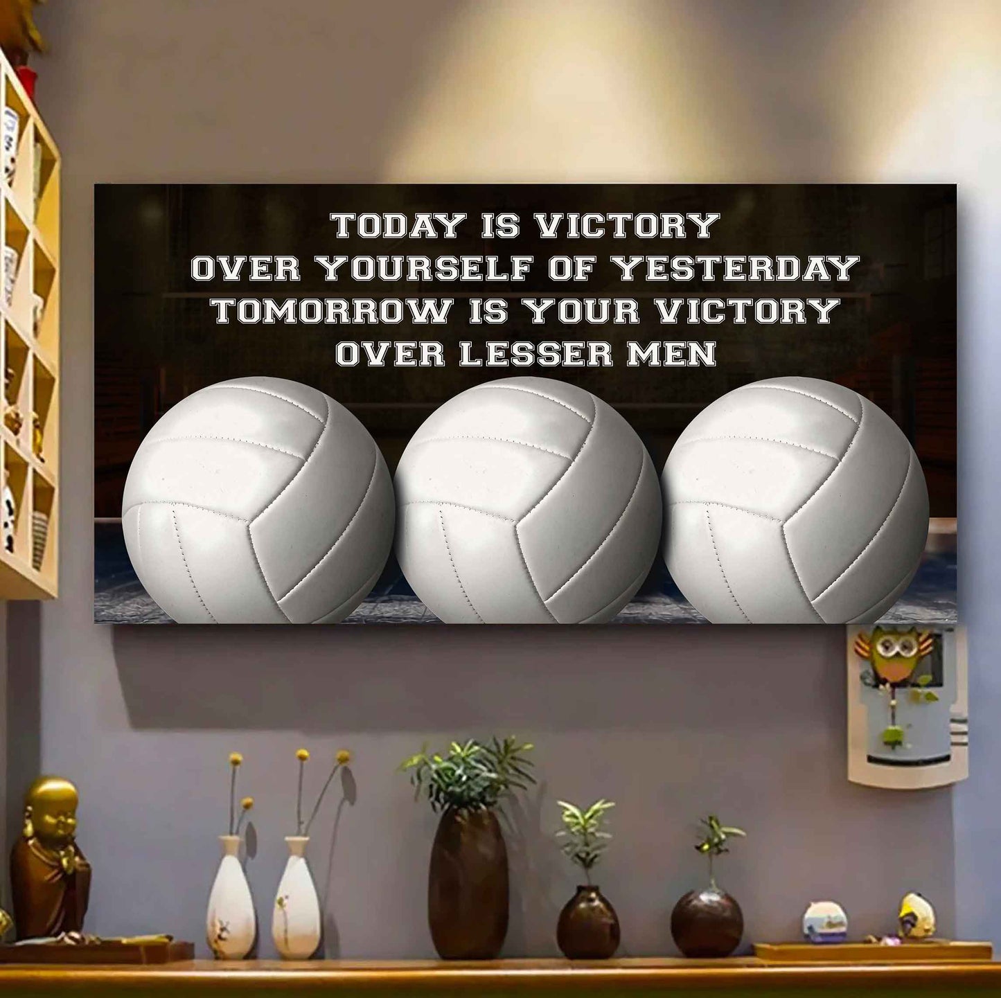 American Football Poster Canvas - Today Is Victory Over Yourself Over Yourself Of Yesterday Tomorrow Is Your Victory Over Lesser Men